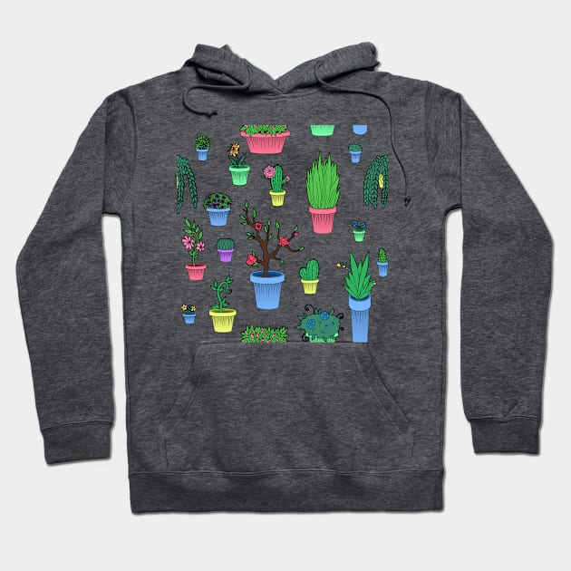 Plants in Pots Hoodie by therinanana